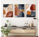 JUSTGOODMOOD Poster Kalligraphie Abstrakte Formen Gold Wandbilder Bild 2
