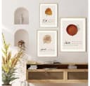 JUSTGOODMOOD Poster Abstrakte Form Kalligraphie Baumwolle Bild 2