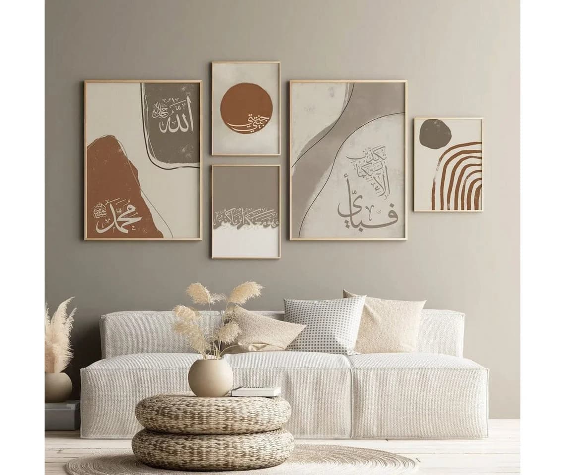 JUSTGOODMOOD Poster Abstrakt Kalligraphie Schwarz-Weiß - Bild 3