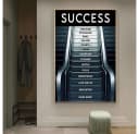 JUSTGOODMOOD Poster Motivation Erfolg Treppe Baumwolle HD-Druck Bild 1