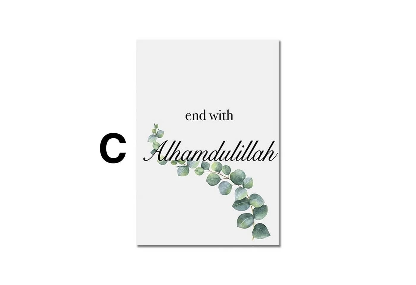 JUSTGOODMOOD Poster Bismillah Alhamdulillah Wandbild Baumwolle - Bild 5
