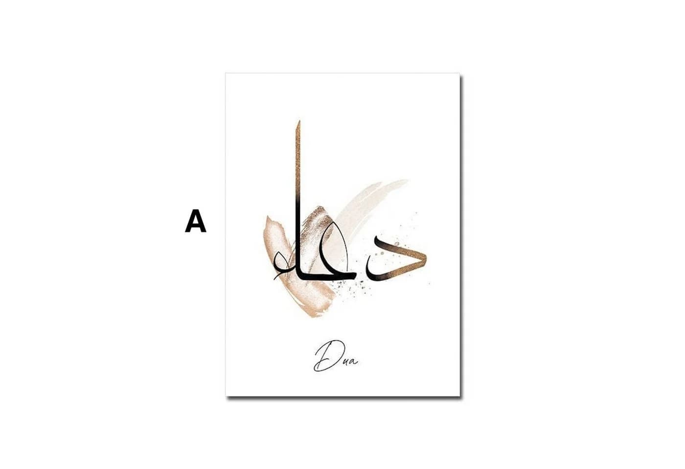 JUSTGOODMOOD Poster Arabische Kalligrafie Gold Aquarell