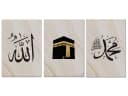 JUSTGOODMOOD Kalligraphie Poster Moschee & Kaaba Baumwolle HD-Druck Bild 2