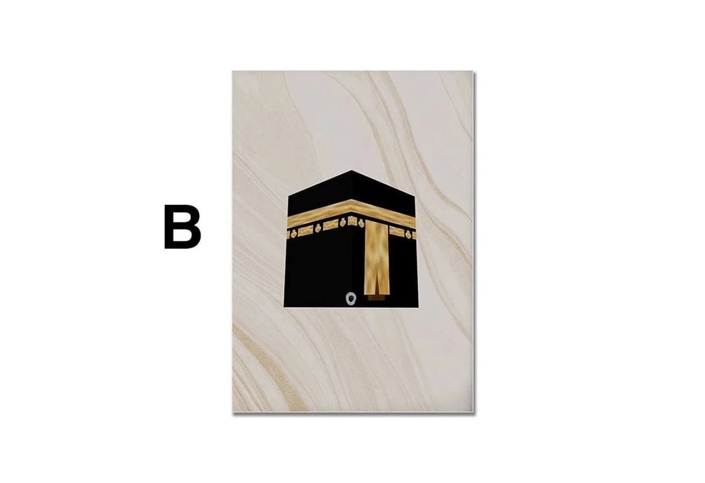 JUSTGOODMOOD Kalligraphie Poster Moschee & Kaaba Baumwolle HD-Druck - Bild 4