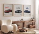 JUSTGOODMOOD Poster BMW M4 CSL Sportwagen Klassiker HD-Druck Baumwolle Bild 1