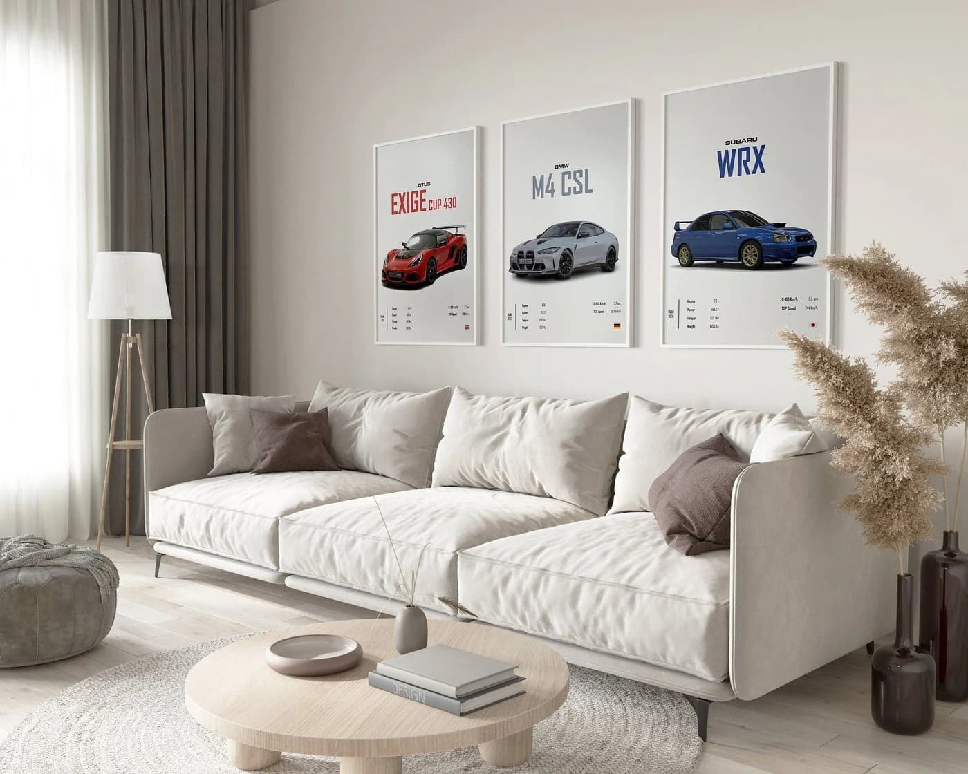 JUSTGOODMOOD Poster BMW M4 CSL Sportwagen Klassiker HD-Druck Baumwolle - Bild 2