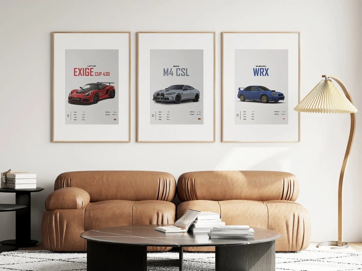 JUSTGOODMOOD Poster BMW M4 CSL Sportwagen Klassiker HD-Druck Baumwolle - Bild 3