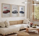 JUSTGOODMOOD Poster BMW M4 CSL Sportwagen Klassiker HD-Druck Baumwolle Bild 4
