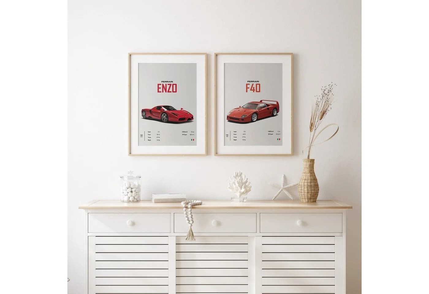 JUSTGOODMOOD Poster Ferrari F40 Sportwagen Klassiker