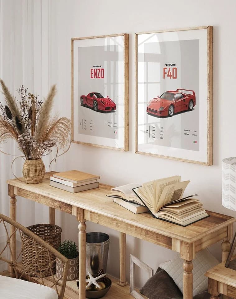 JUSTGOODMOOD Poster Ferrari F40 Sportwagen Klassiker - Bild 2