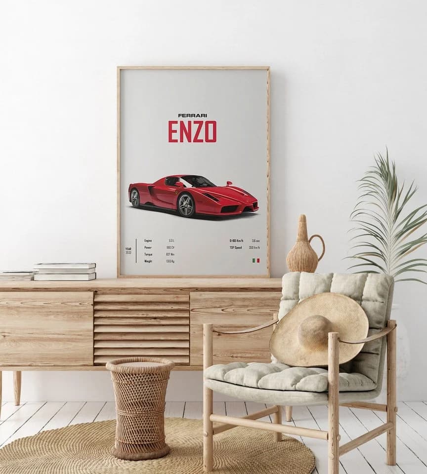 JUSTGOODMOOD Poster Ferrari F40 Sportwagen Klassiker - Bild 3