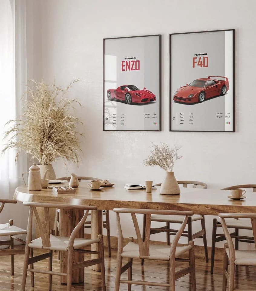 JUSTGOODMOOD Poster Ferrari F40 Sportwagen Klassiker - Bild 5