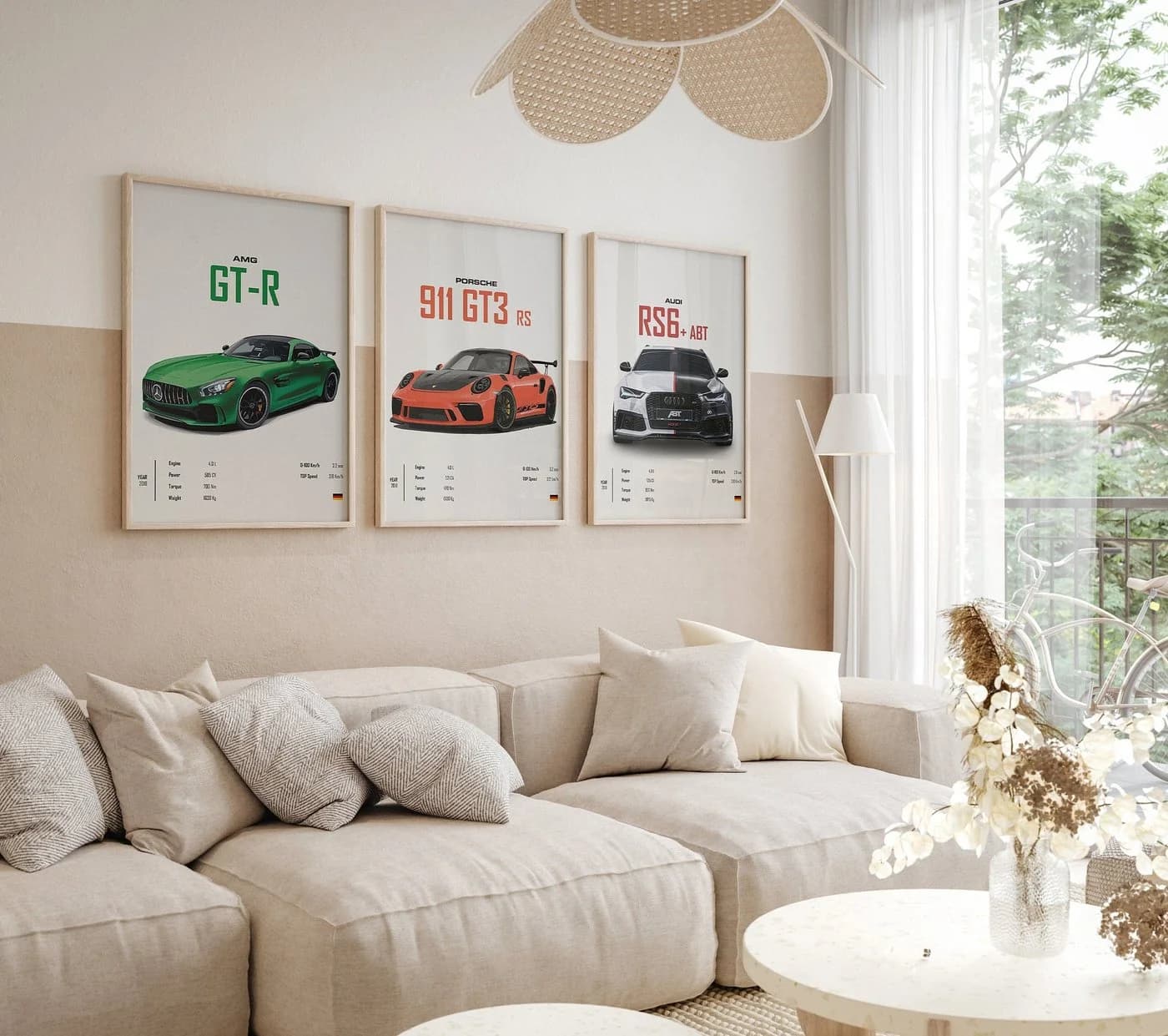 JUSTGOODMOOD Poster Sportwagen Mercedes AMG GT-R Modern