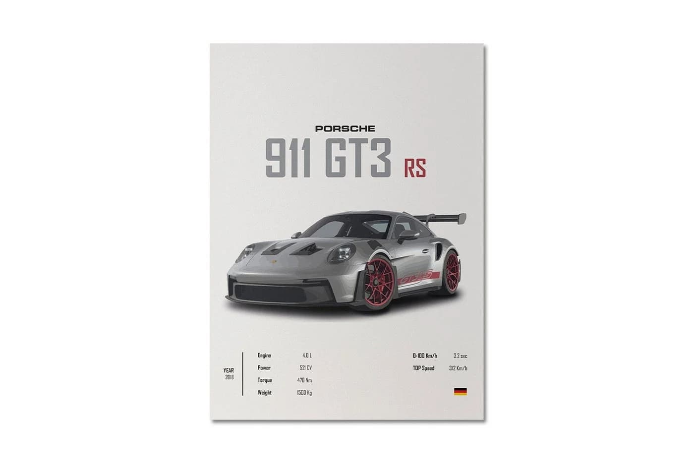 JUSTGOODMOOD Poster Sportwagen Mercedes AMG GT-R Modern - Bild 5