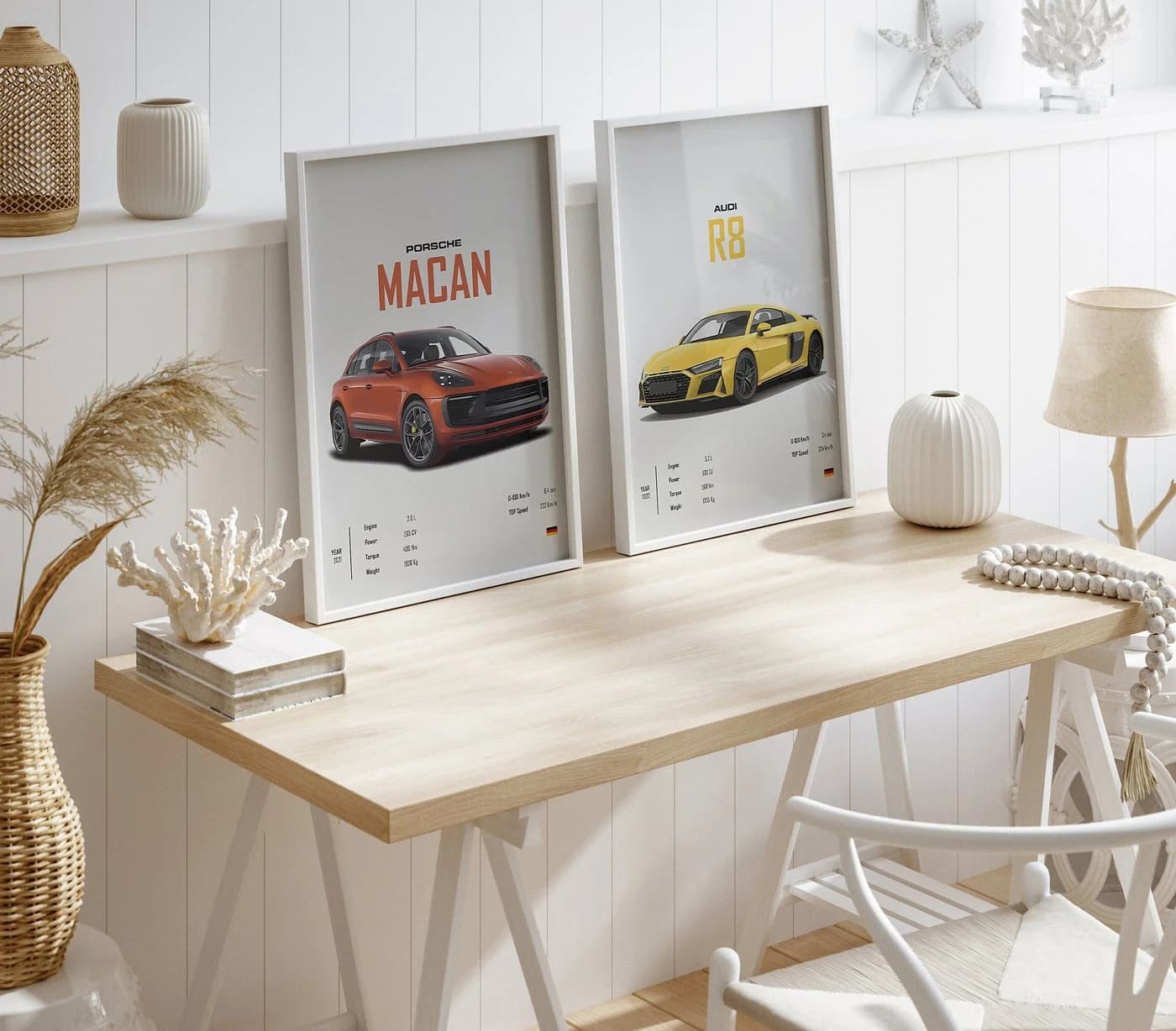 JUSTGOODMOOD Poster Sportwagen BMW M4 HD-Druck Baumwolle - Bild 3