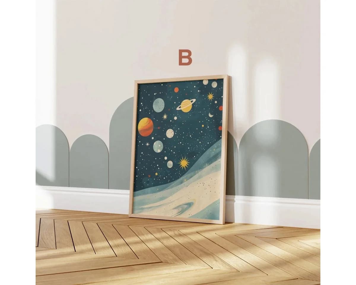 JUSTGOODMOOD Poster Astronaut Kinderzimmer Deko Baumwolle - Bild 4