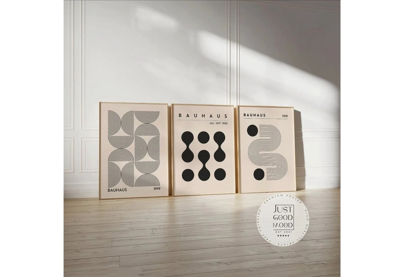 JUSTGOODMOOD Poster Premium Bauhaus Ausstellung Minimalistisch - Bild 3