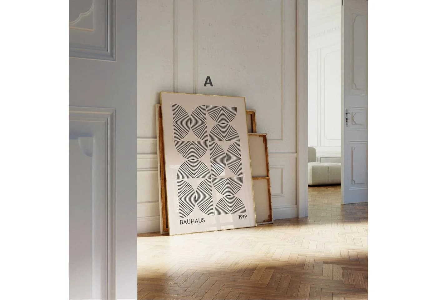 JUSTGOODMOOD Poster Premium Bauhaus Ausstellung Minimalistisch - Bild 4
