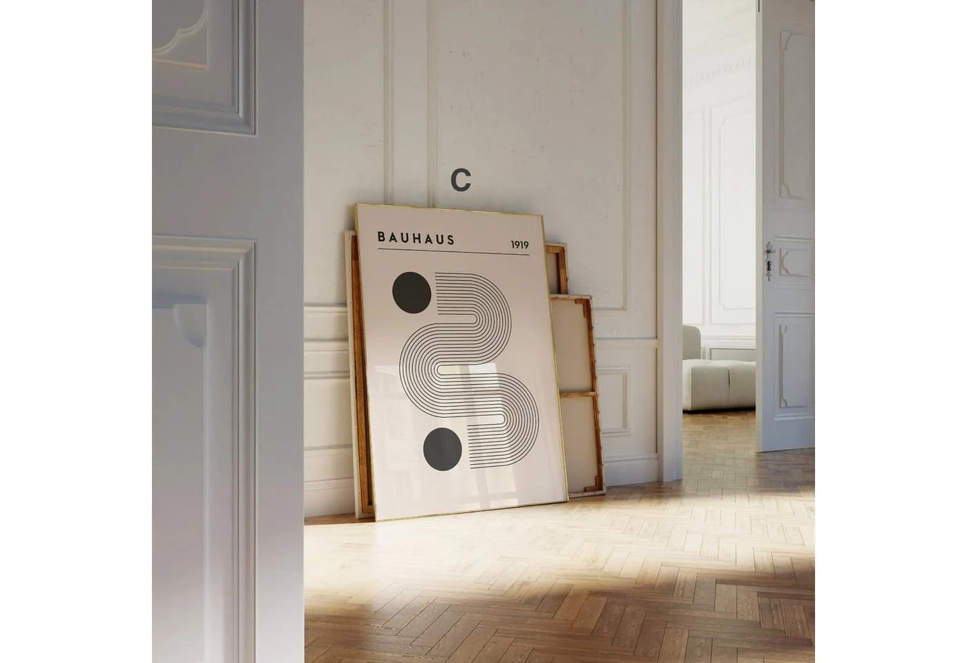 JUSTGOODMOOD Poster Premium Bauhaus Ausstellung Minimalistisch - Bild 5