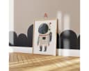 JUSTGOODMOOD Poster Astronaut Kinderzimmer Deko Baumwolle Bild 3