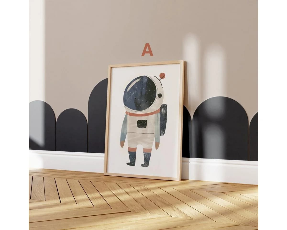 JUSTGOODMOOD Poster Astronaut Kinderzimmer Deko Baumwolle - Bild 3