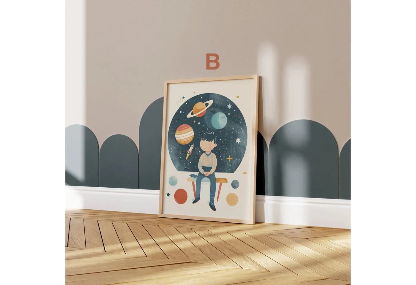 JUSTGOODMOOD Poster Astronaut Kinderzimmer Deko Baumwolle - Bild 4