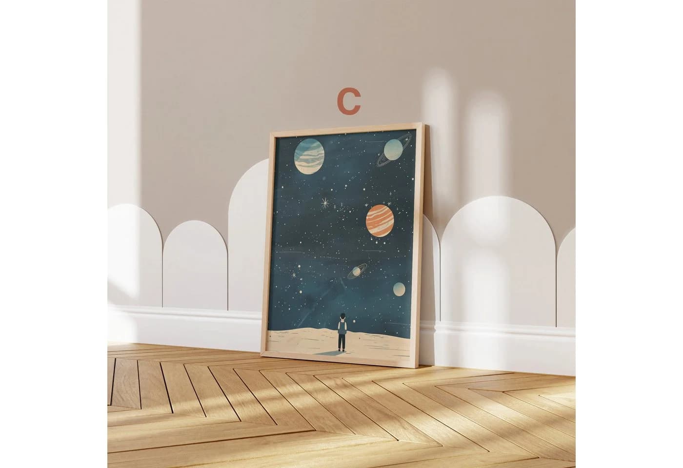 JUSTGOODMOOD Poster Astronaut Kinderzimmer Deko Baumwolle - Bild 5