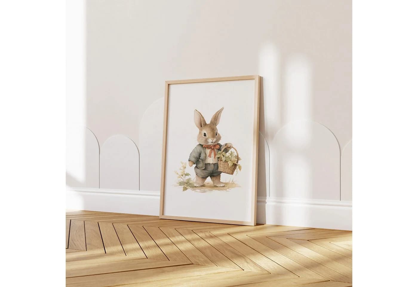 JUSTGOODMOOD Poster Kinderzimmer Tiere Wasserfarben Waschbär Baumwolle - Bild 5