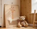 JUSTGOODMOOD Poster Premium Löwe Bär Biene Baumwolle Skandinavisch Bild 5