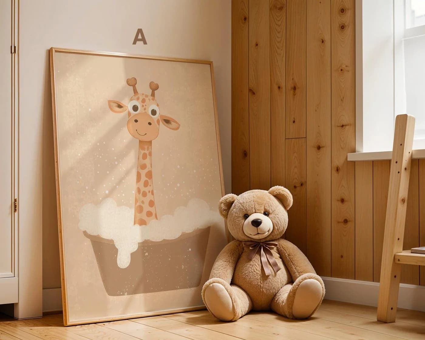 JUSTGOODMOOD Poster Premium Löwe Bär Biene Baumwolle Skandinavisch - Bild 5