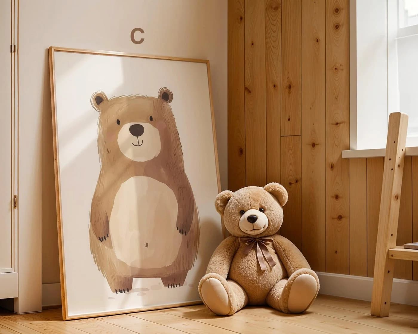 JUSTGOODMOOD Poster Premium Baumwolle Tiermotive Skandinavisch Kinderzimmer