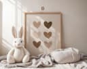 JUSTGOODMOOD Poster Boho Babyzimmer Regenbogen Herzen Blumen Bild 3