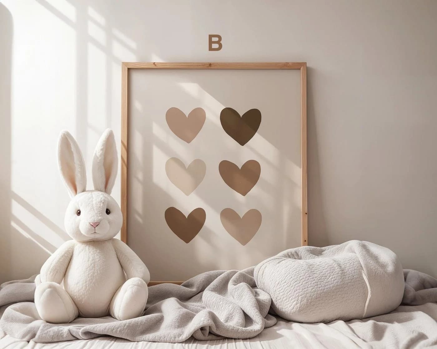 JUSTGOODMOOD Poster Boho Babyzimmer Regenbogen Herzen Blumen - Bild 3