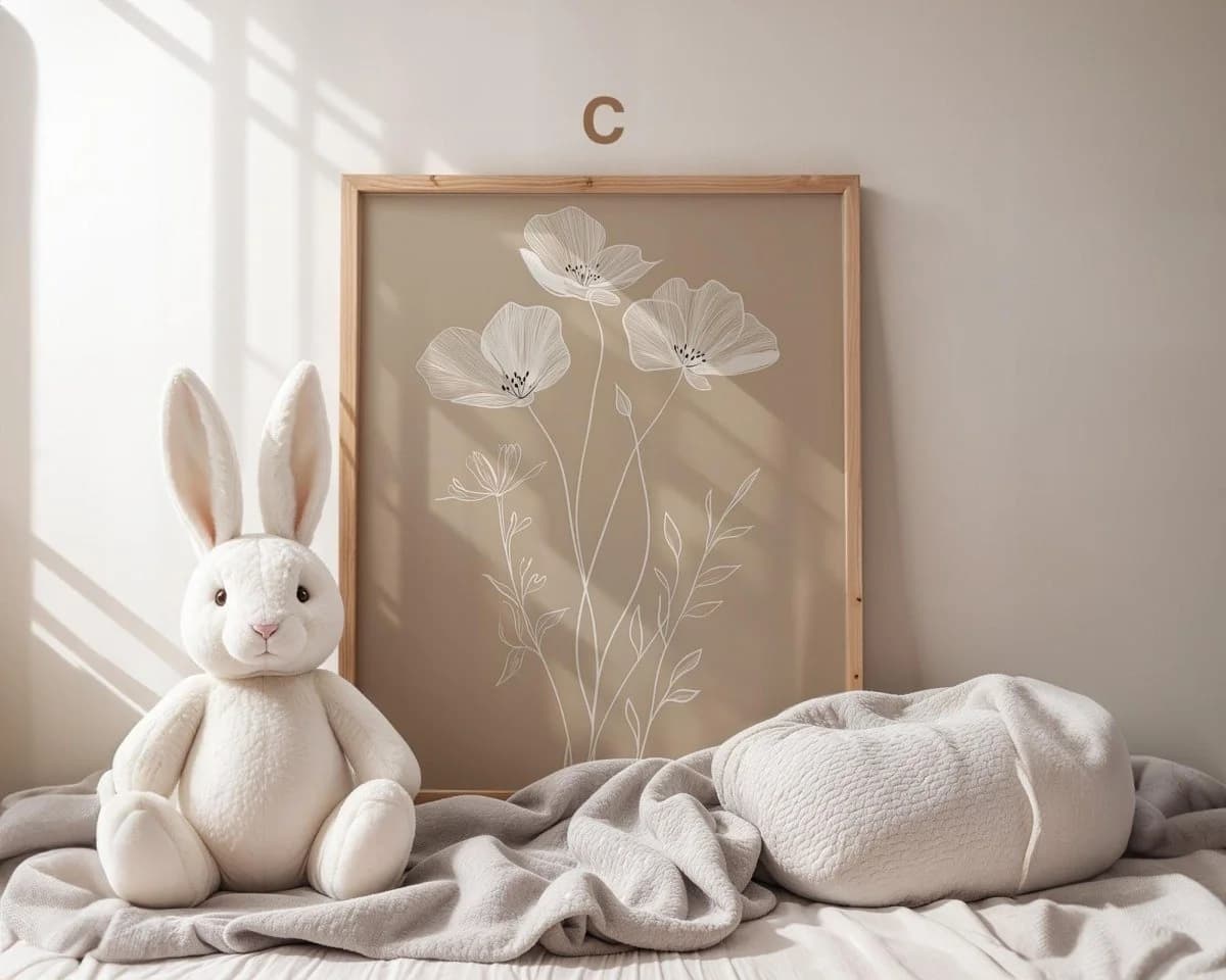 JUSTGOODMOOD Poster Boho Babyzimmer Regenbogen Herzen Blumen - Bild 4