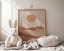 JUSTGOODMOOD Poster Boho Babyzimmer Regenbogen Herzen Blumen Bild 5