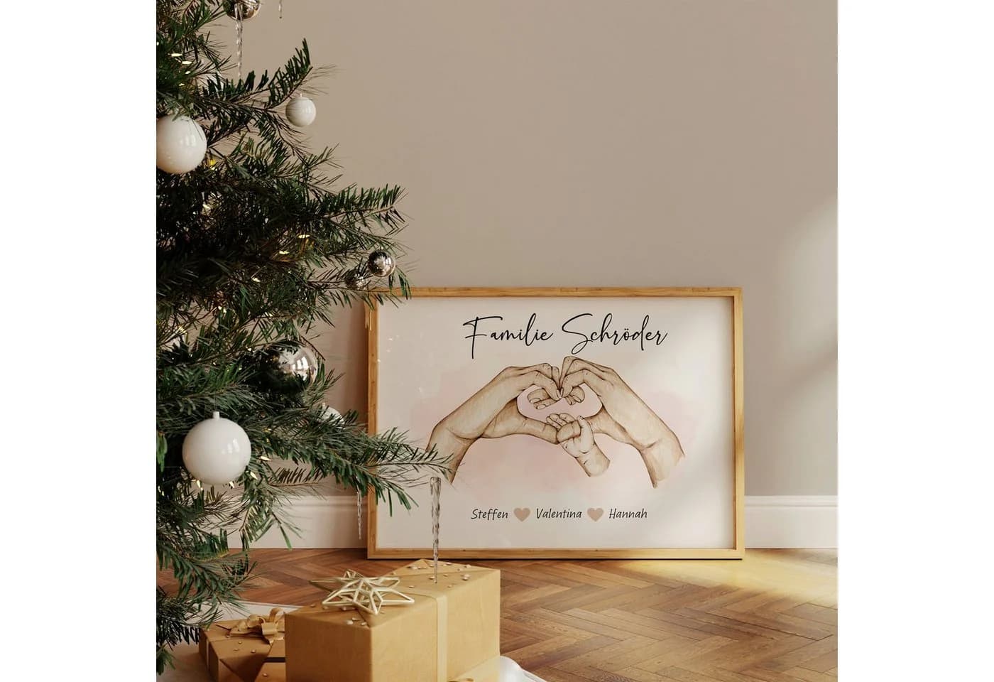 JUSTGOODMOOD Personalisiertes Poster Familie Baumwolle HD-Druck - Bild 3