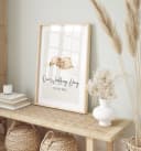 JUSTGOODMOOD Personalisiertes Poster Hochzeit Verlobung Baumwolle Creme Bild 3
