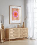 JUSTGOODMOOD Poster Bauhaus Abstrakt Pink Orange Kreis Schachbrett Bild 5