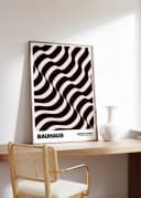 JUSTGOODMOOD Poster Bauhaus Abstrakte Kunst Wellenmuster Beige Schwarz Bild 4