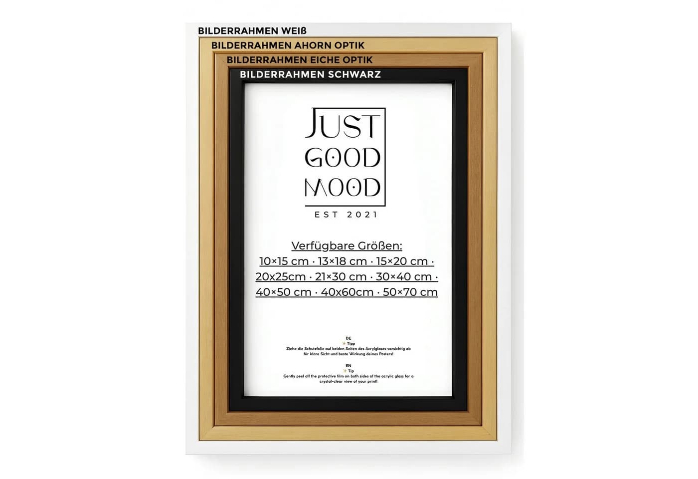 JUSTGOODMOOD Poster auf Baumwolle HD-Druck Bunt - Bild 2