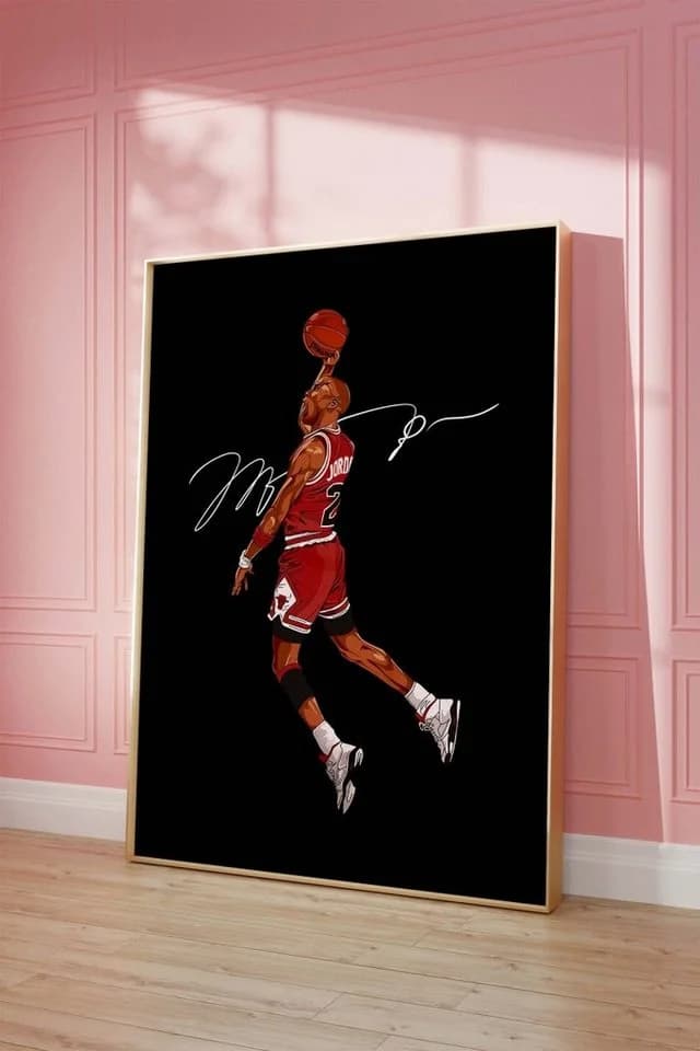 JUSTGOODMOOD Poster Basketball Dunk Chicago Style Sport Art - Bild 3
