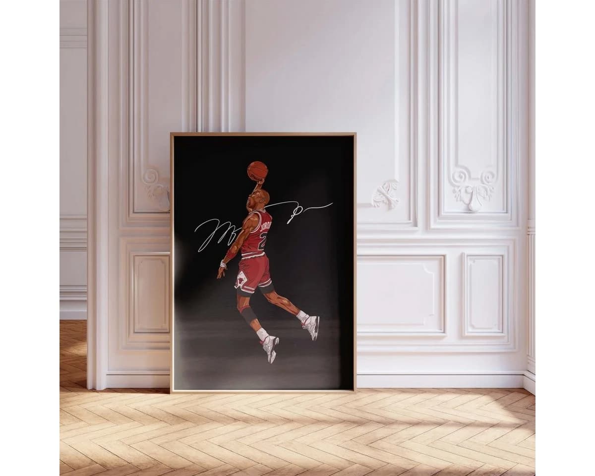 JUSTGOODMOOD Poster Basketball Dunk Chicago Style Sport Art - Bild 4