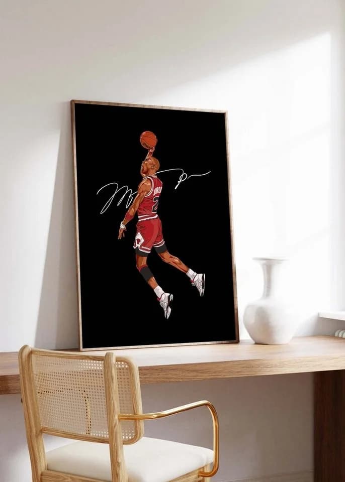 JUSTGOODMOOD Poster Basketball Dunk Chicago Style Sport Art - Bild 5