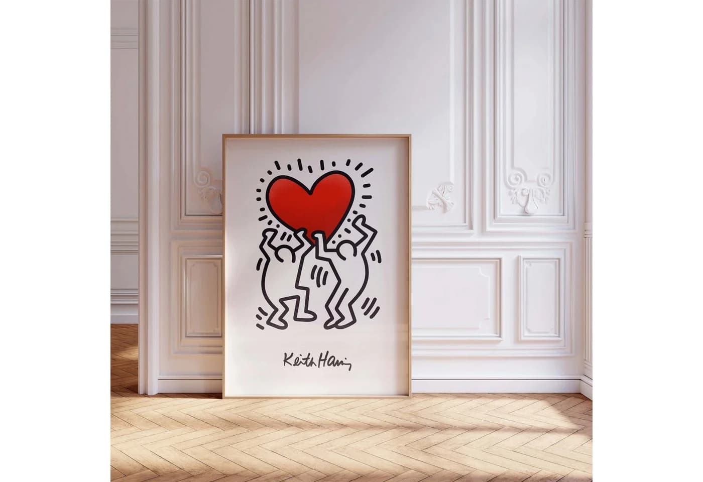 JUSTGOODMOOD Poster Dancing Figures Keith Haring Style Minimal Line Art Modern - Bild 4