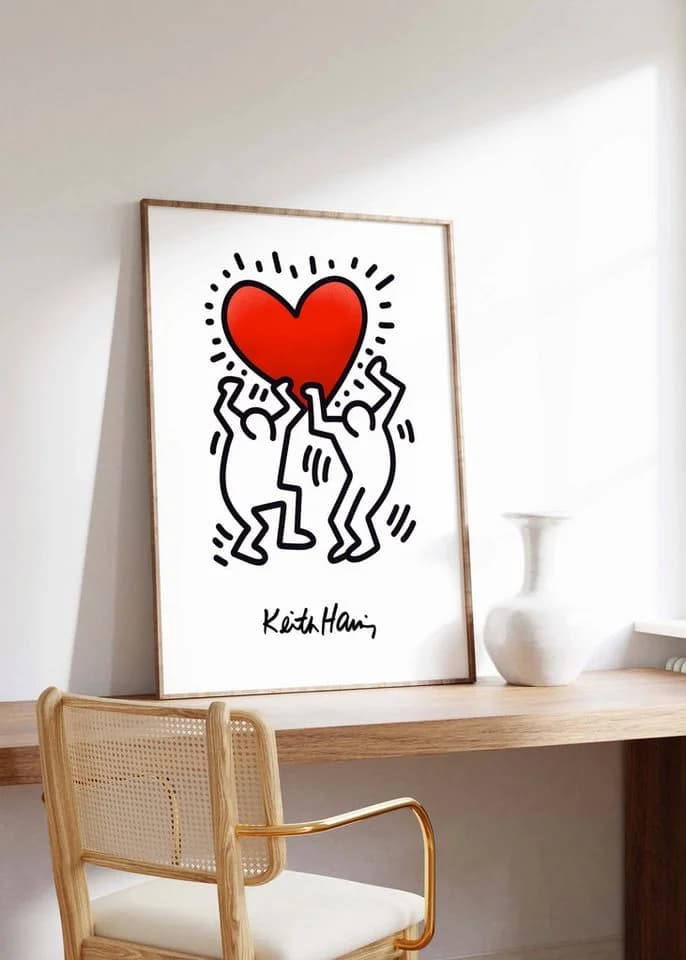 JUSTGOODMOOD Poster Dancing Figures Keith Haring Style Minimal Line Art Modern - Bild 5