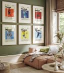 JUSTGOODMOOD Poster Fußball Stars Sport Wanddeko Baumwolle Bild 1
