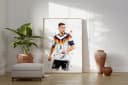 JUSTGOODMOOD Poster Deutschland Fußball Aquarell Sport Wandbild Bild 1