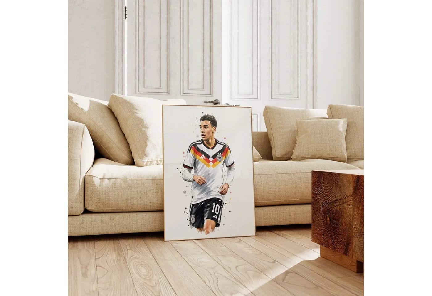 JUSTGOODMOOD Poster Deutschland Fußball Aquarell Sport Wandbild Deko Print - Bild 5