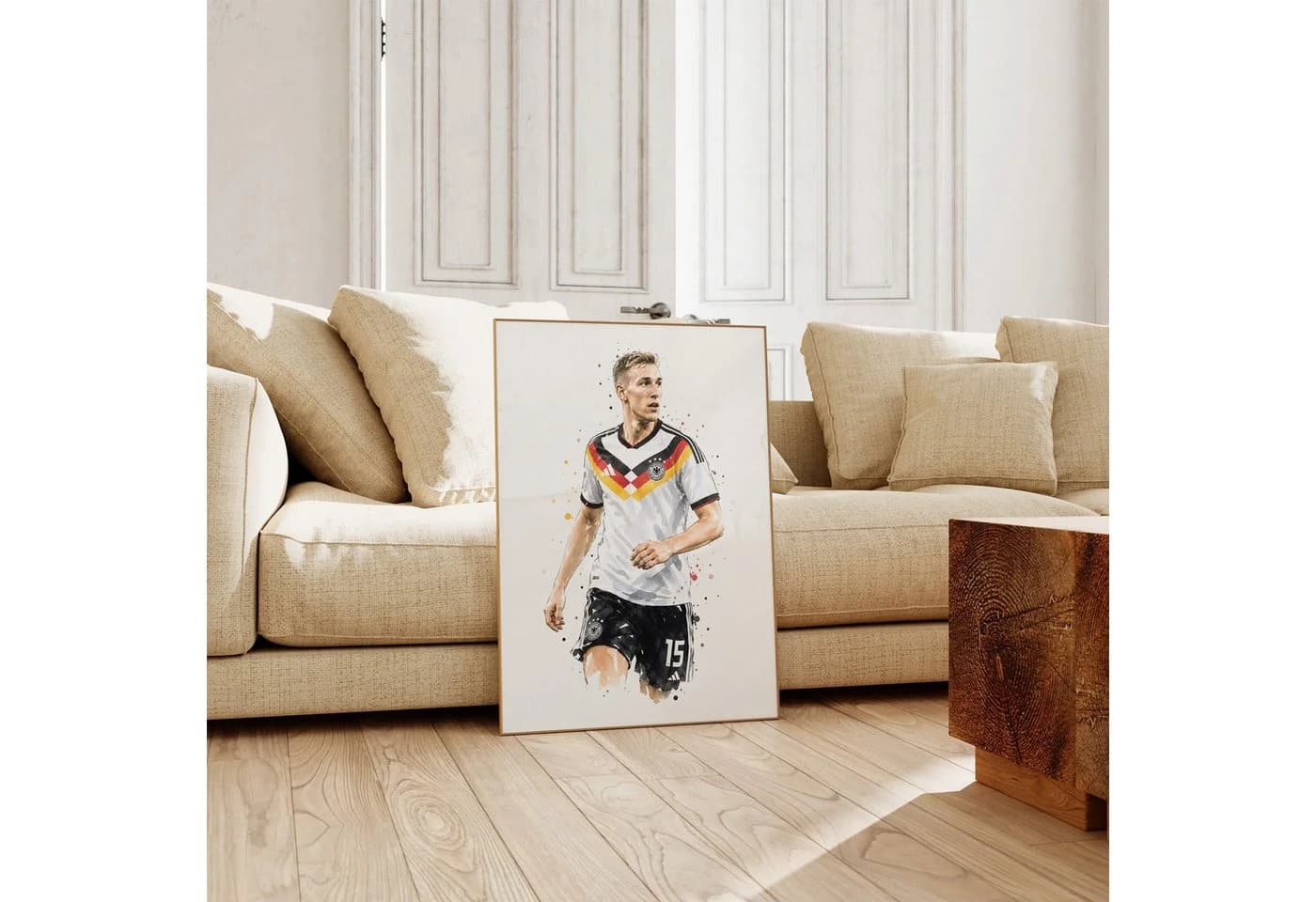 JUSTGOODMOOD Poster Deutschland Fußball Aquarell Sport Wandbild - Bild 5