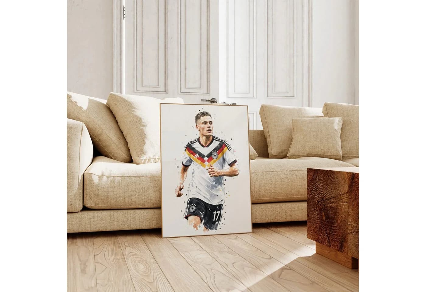 JUSTGOODMOOD Poster Deutschland Fußball Aquarell Sport Wandbild - Bild 5